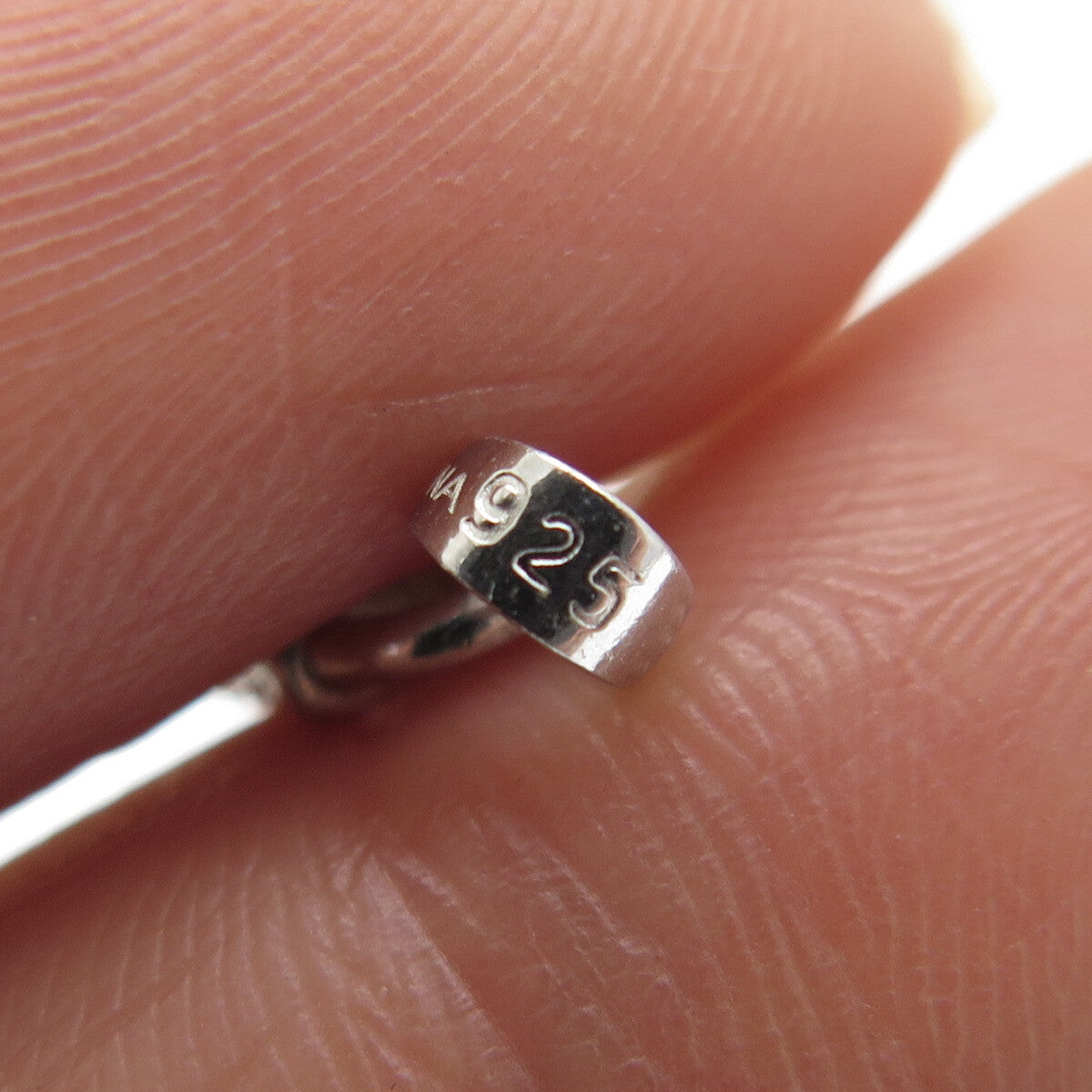 HAN 925 Sterling Silver Round-Cut C Z Lock Minimalist Charm Pendant