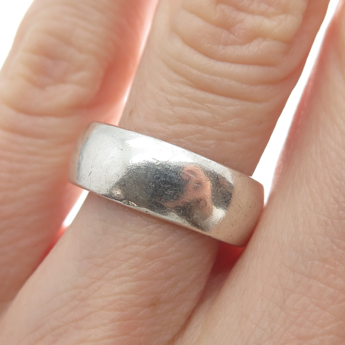925 Sterling Silver Vintage Wedding Band Ring Size 6.75