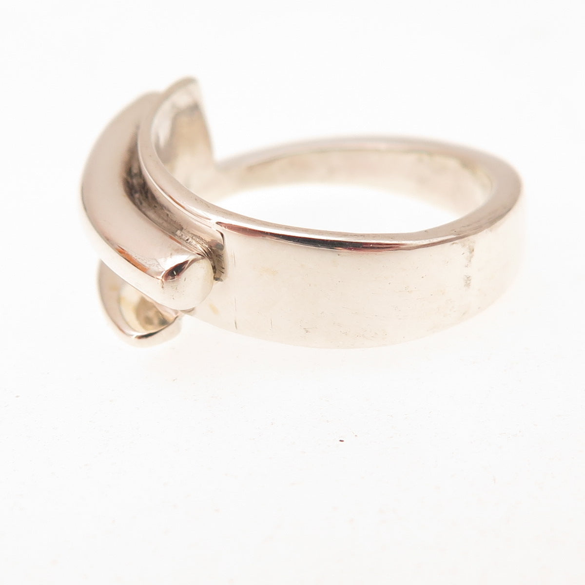925 Sterling Silver Vintage Modernist Ring Size 7.25