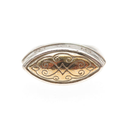 Brighton 925 Sterling Silver 2-Tone Vintage Infinity Heart Ring Size 8