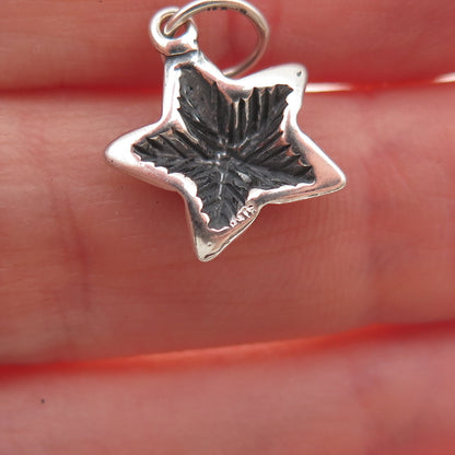 925 Sterling Silver Vintage Starfish Oxidized Mini Charm Pendant