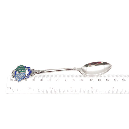 925 Sterling Silver Antique 1933 W&P Birmingham Enamel West Sussex Coffee Spoon