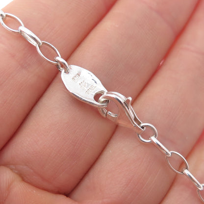 HAGIT GORALI 925 Sterling Silver Vintage Israel Modernist Chain Necklace 20"