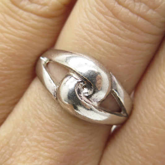 CHAPAL ZENRAY 925 Sterling Silver Vintage Interlocked Ring Size 7.25