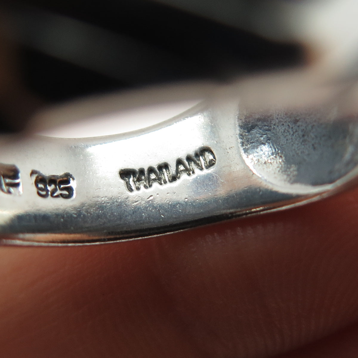 CHAPAL ZENRAY 925 Sterling Silver Vintage Modernist Oxidized Ring Size 8.25