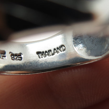 CHAPAL ZENRAY 925 Sterling Silver Vintage Modernist Oxidized Ring Size 8.25