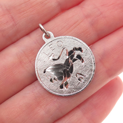 Griffith & Sons 925 Sterling Silver Vintage Leo Zodiac Sign Charm Pendant