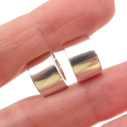 FB Franz Breuning 925 Sterling Silver Vintage Wide Hoop Earrings