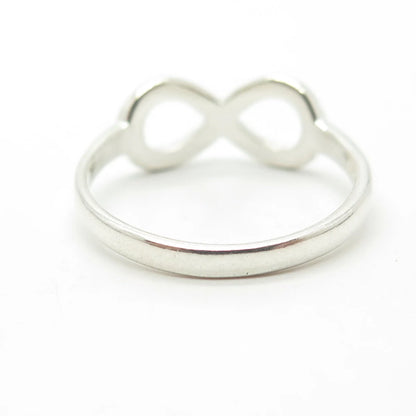 925 Sterling Silver Vintage Infinity Cocktail Ring Size 8