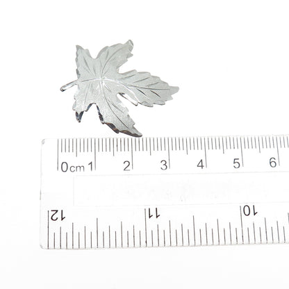 925 Sterling Silver Vintage EMC Maple Leaf Pin Brooch
