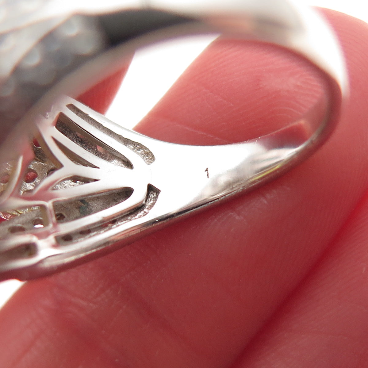 925 Sterling Silver Oval-Cut Canary & Round-Cut White C Z Ring Size 7