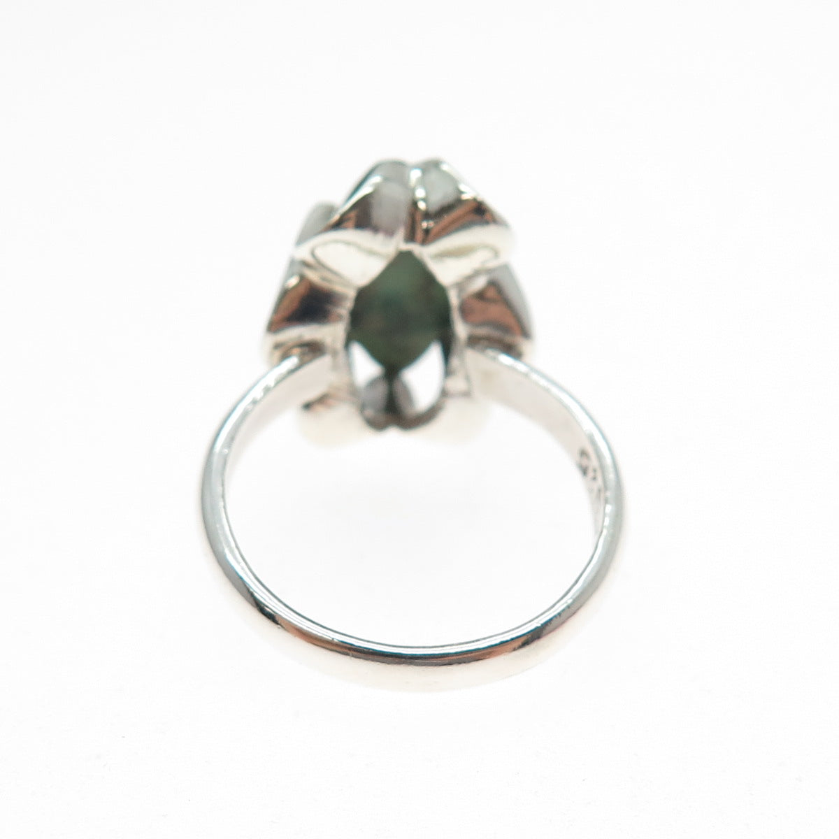 FAUS Sterling Silver Vintage Mexico Real Royston Turquoise Flower Ring Size 7