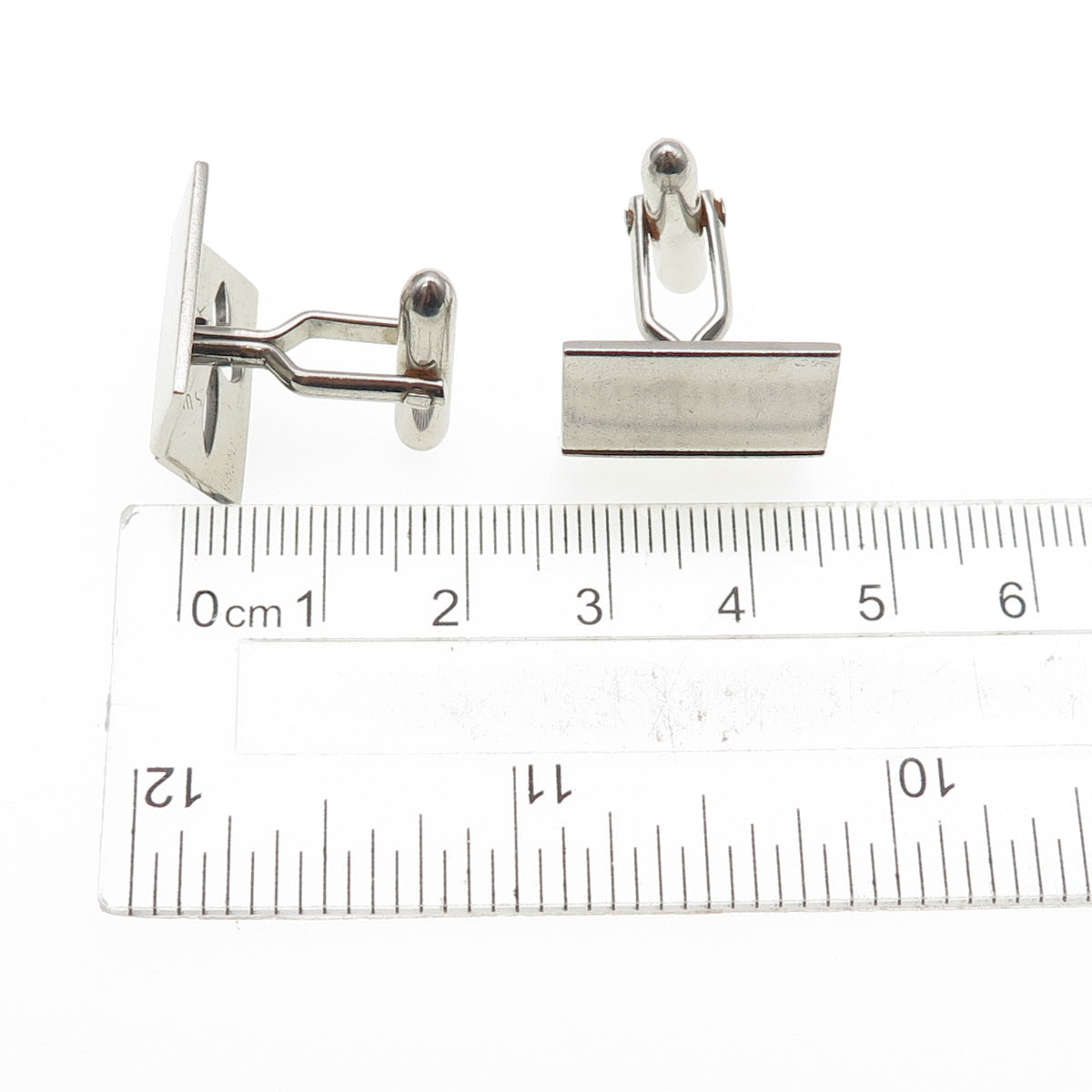 SWANK 925 Sterling Silver Front Antique Art Deco Fleur de Lis Cufflinks