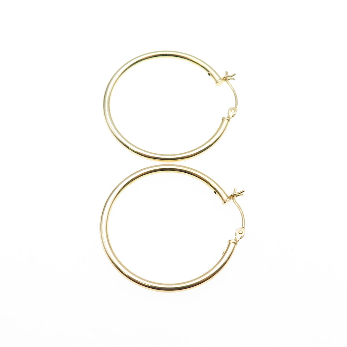 925 Sterling Silver Gold Plated Hoop Earrings