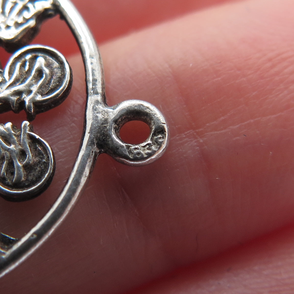 835 Silver Vintage Enamel Austria Coat of Arms Minimalist Charm Pendant