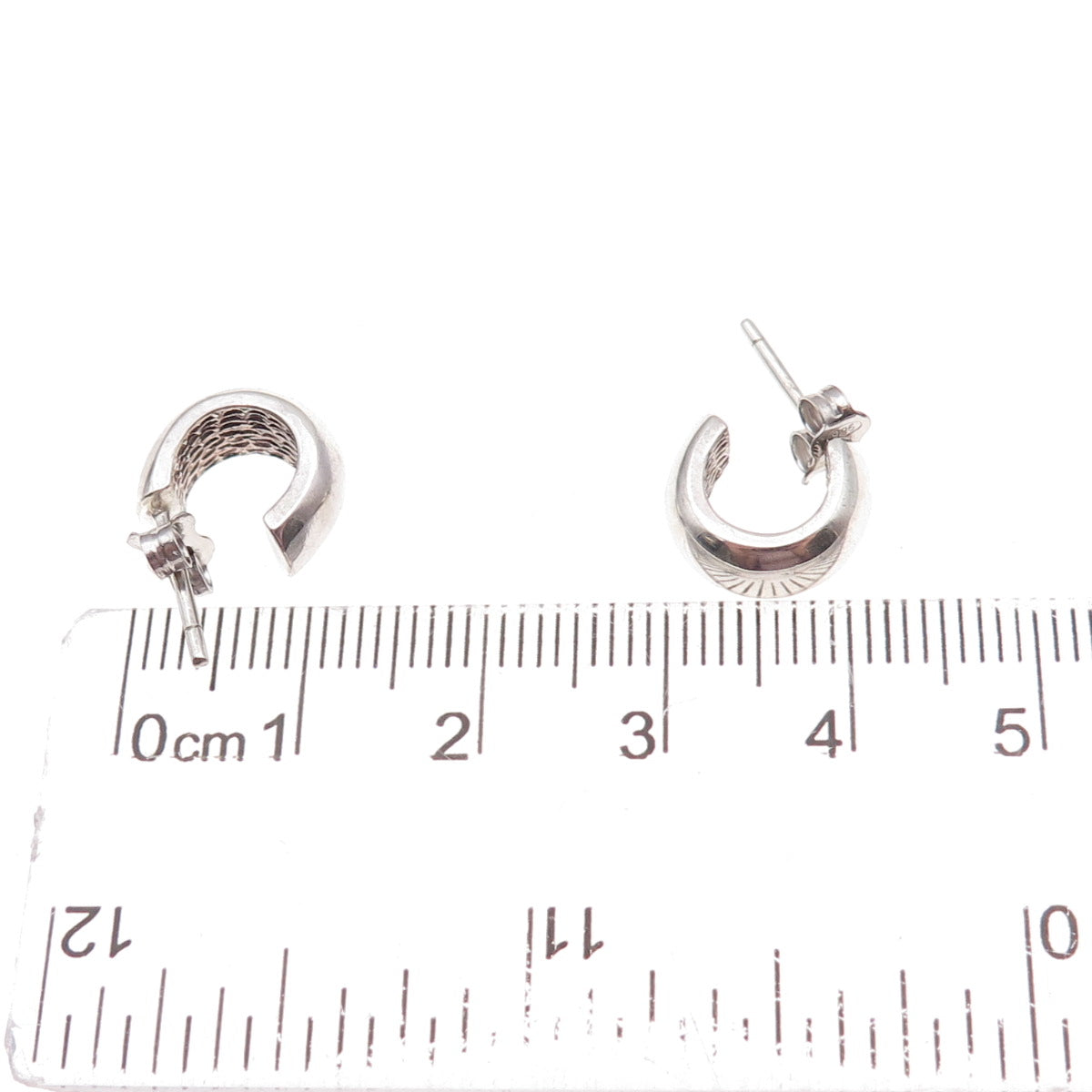 925 Sterling Silver Vintage Hoop Earrings