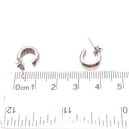 925 Sterling Silver Vintage Hoop Earrings