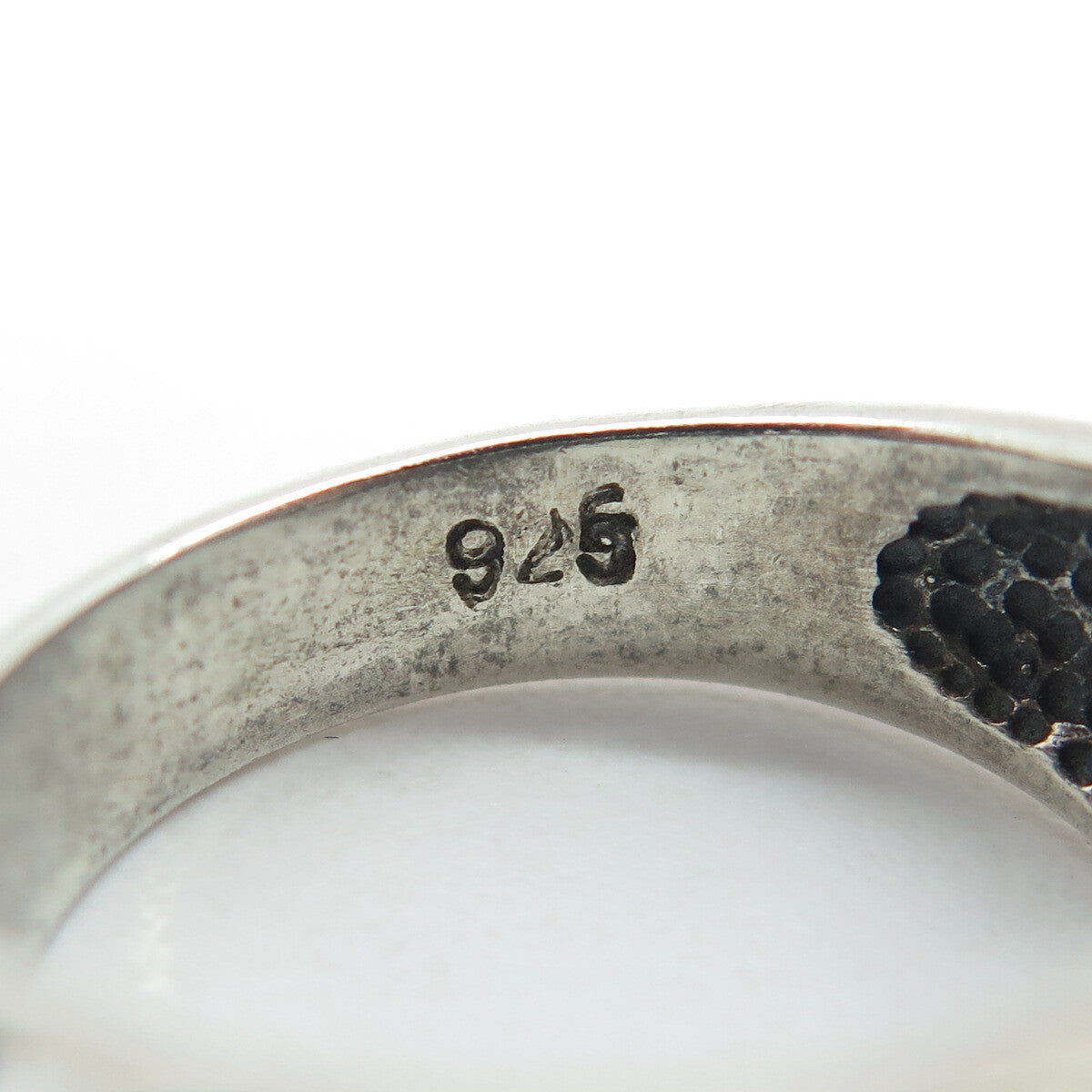 925 Sterling Silver Vintage Signature Scroll Ring Size 7