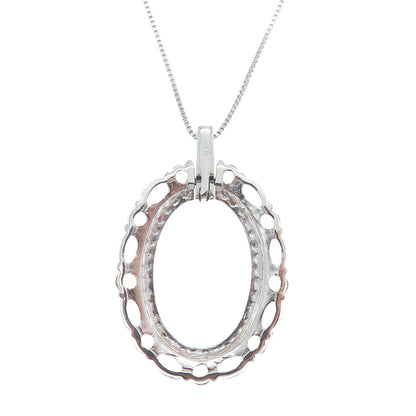 925 Sterling Silver Real Diamond Accent Topaz & Peridot Box Chain Necklace 18"