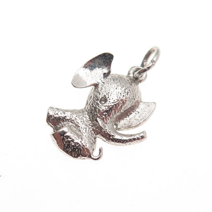 925 Sterling Silver Vintage Baby Elephant Mini Charm Pendant