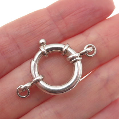 925 Sterling Silver Vintage Bracelet / Necklace Spring Ring Lock Clasp