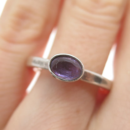 JAY KING DESERT ROSE 925 Sterling Silver Vintage Real Amethyst Ring Size 6