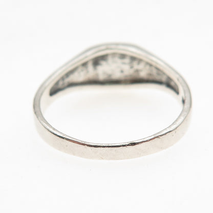 925 Sterling Silver Vintage Cross Oxidized Signet Ring Size 9