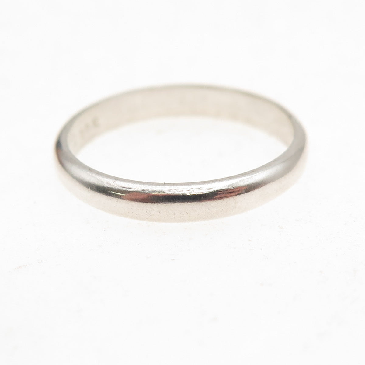 925 Sterling Silver Vintage Mexico Classic Wedding Band Ring Size 8