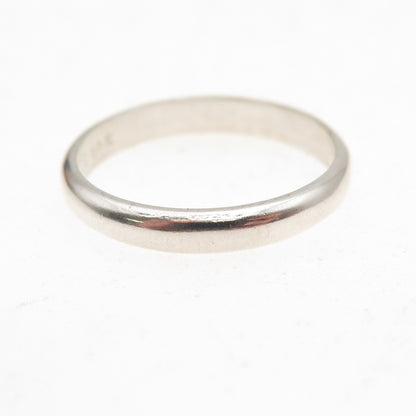 925 Sterling Silver Vintage Mexico Classic Wedding Band Ring Size 8