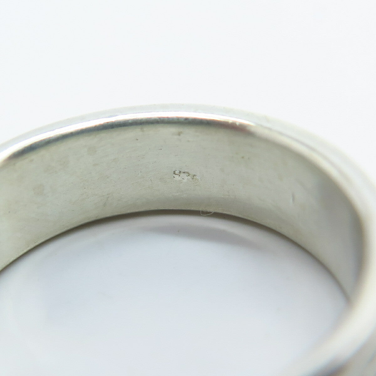 925 Sterling Silver Vintage Greek Maze Band Ring Size 8.5
