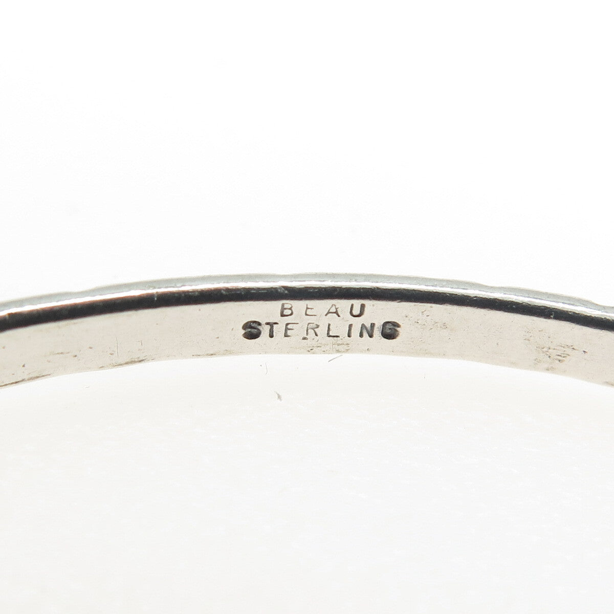 BEAU 925 Sterling Silver Vintage Engraved Bangle Bracelet 8"