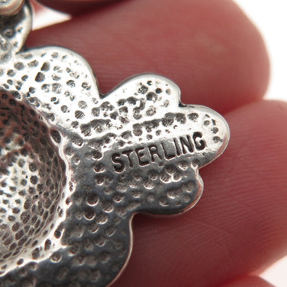 925 Sterling Silver 2-Tone Vintage Southwestern Cross Charm Pendant