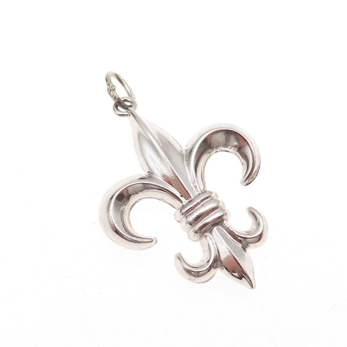 Art's Elegance 925 Sterling Silver Vintage Fleur de Lis Oxidized Charm Pendant