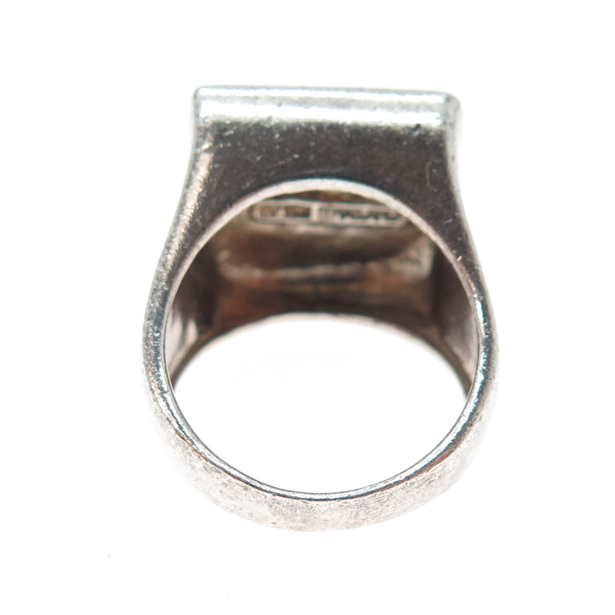CHAPAL ZENRAY 925 Sterling Silver Vintage Modernist Wavy Ring Size 8.25