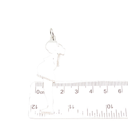 900 Silver Vintage Goofy Cartoon Character Charm Pendant
