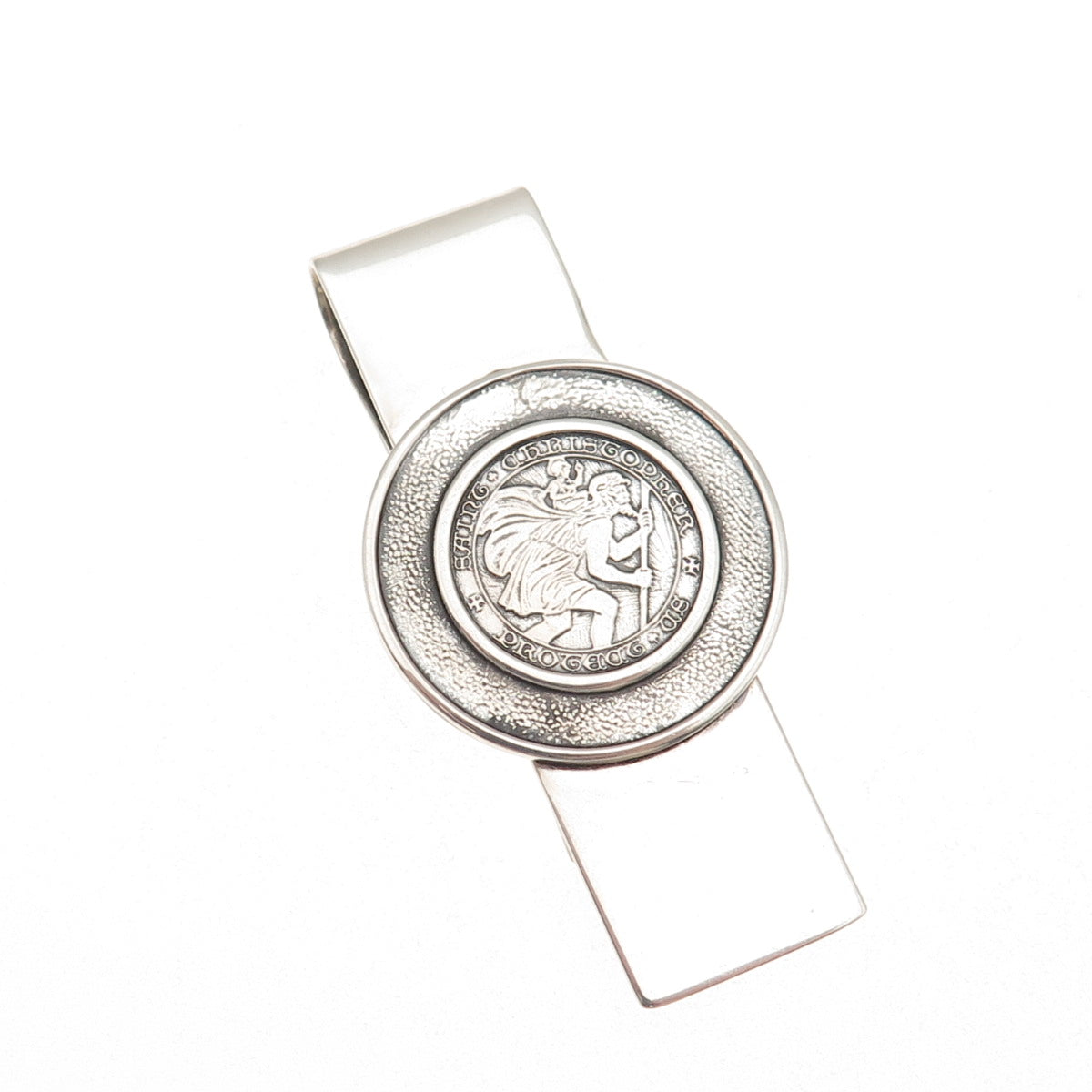 Charles Thomae 925 Sterling Silver Vintage St. Christopher Money Clip
