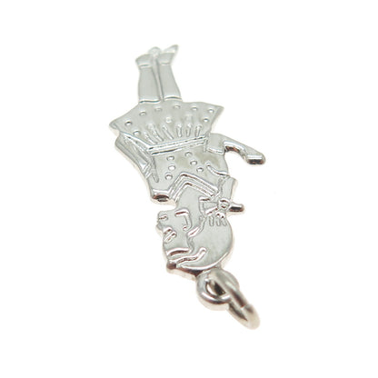 925 Sterling Silver Vintage Summer Girl Charm Pendant