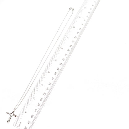925 Sterling Silver Vintage Cross Cable Chain Necklace 18"