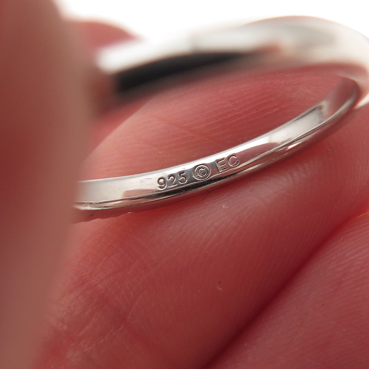 925 Sterling Silver Round-Cut C Z Engagement Ring Size 7