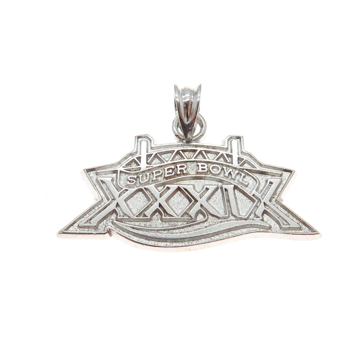 MICHAEL ANTHONY 925 Sterling Silver Vintage 1998 Super Bowl XXXIX Charm Pendant