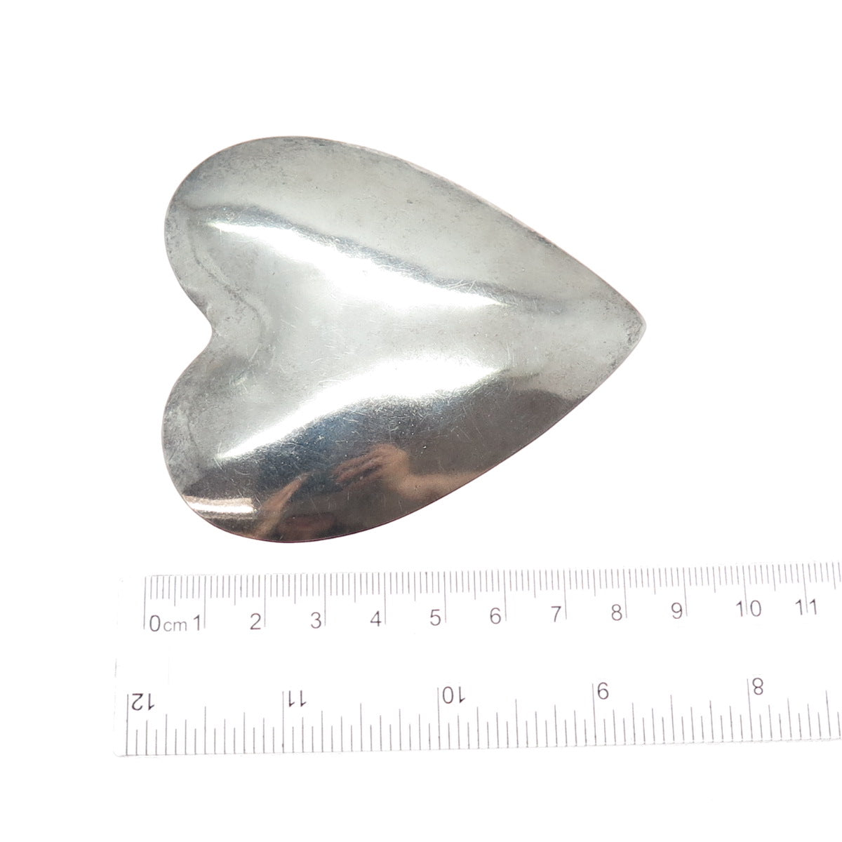 SAM LOVATO KEWA Old Pawn Sterling Silver Vintage Heart Oxidized Brooch / Pendant