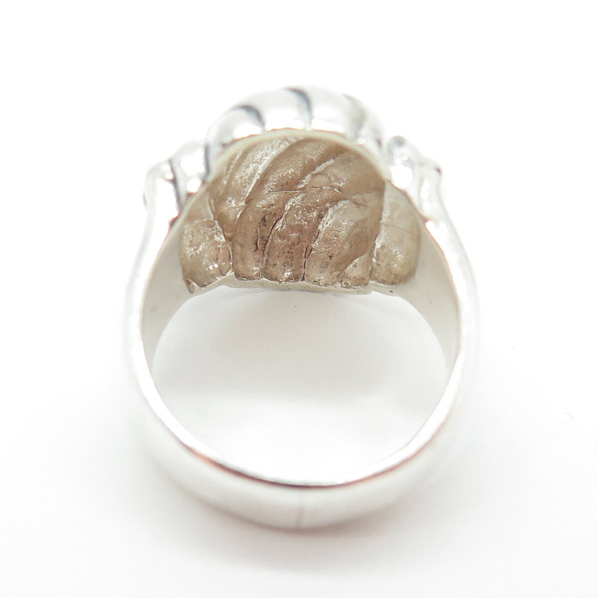 925 Sterling Silver Vintage Modernist Wavy Ring Size 6.75