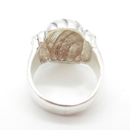 925 Sterling Silver Vintage Modernist Wavy Ring Size 6.75