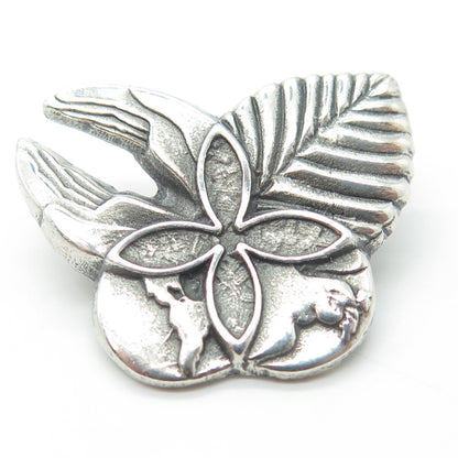 925 Sterling Silver Vintage Honorary Life Membership Order Pin Brooch / Pendant