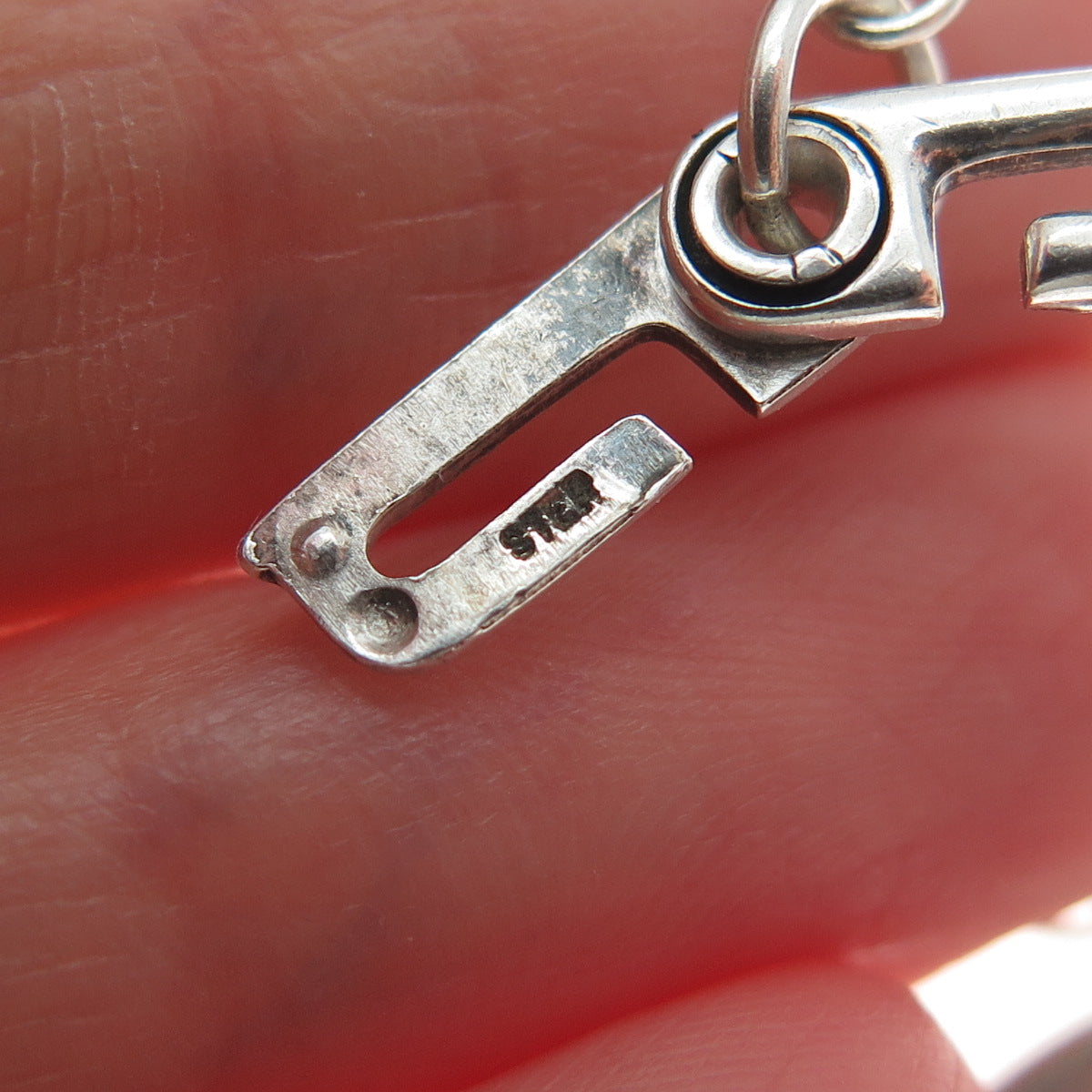 COLEMAN & S. NYE Sterling Antique Enamel Turquoise Multi-Charm Bracelet 7.25"