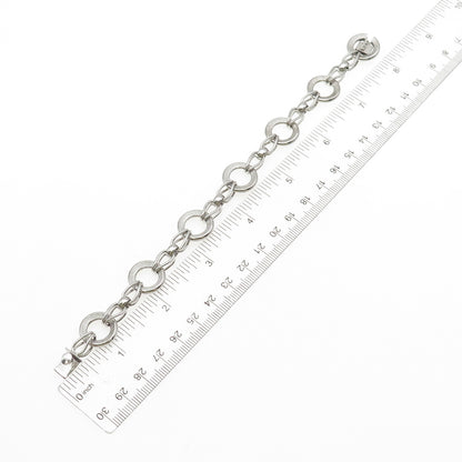 A&Z HAYWARD 925 Sterling Silver Vintage Interlocked Circle Link Bracelet 7.5"