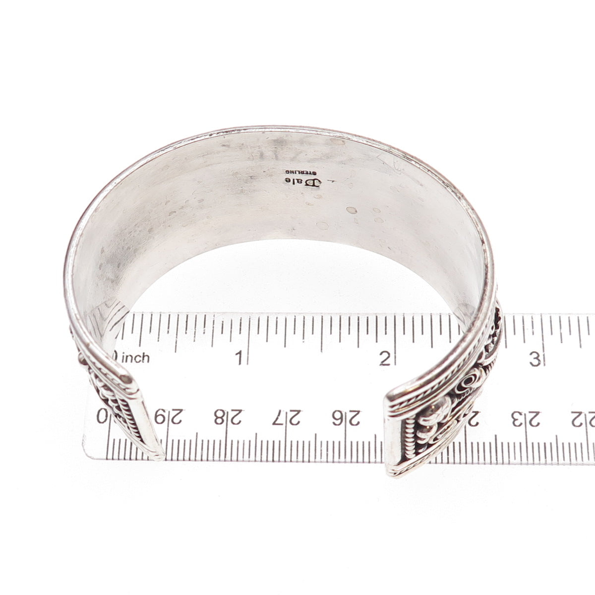 Jeanette Dale Navajo Old Pawn Sterling Vintage Floral Adjustable Bracelet 6.75"