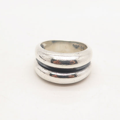 925 Sterling Silver Vintage Concave Ring Size 6.5