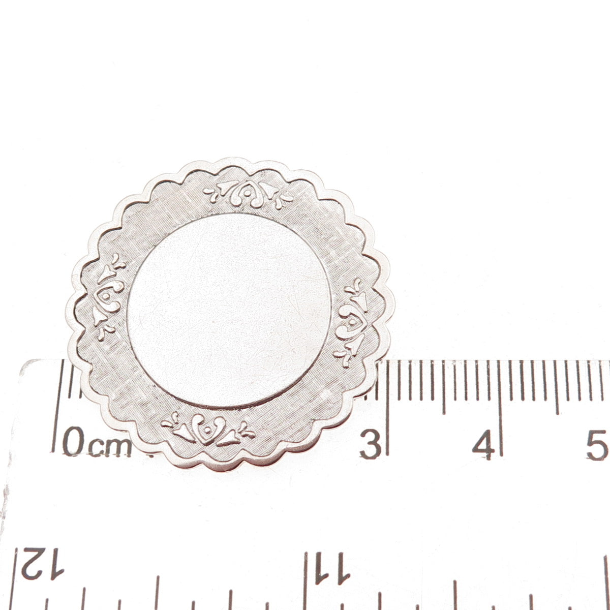 Lamode 925 Sterling Silver Antique Art Deco Engravable Floral Pin Brooch
