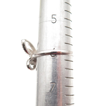DSMK 925 Sterling Silver Round-Cut C Z Butterfly Ring Size 6